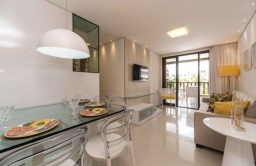 Ipojuca Apartamento | Flat Condomínio de Luxo Beira mar de Muro Alto, Vista Para Piscina