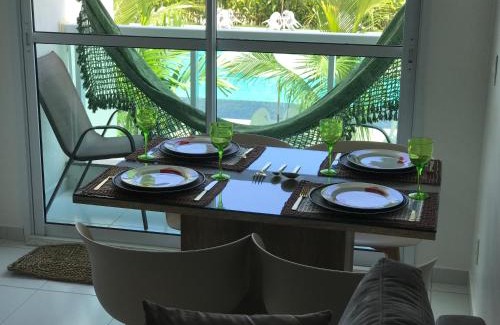 Porto de Galinhas Apartamento | Flat Excelente em Porto de Galinhas PALM VILLAGE ACQUA frente para as piscinas