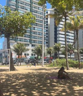 Praia de Itaparica Apartamento | Flat Frente Mar com Varanda