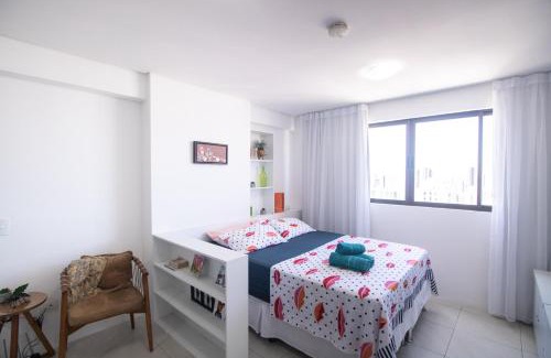 Boa Viagem Apartamento | Flat lado Shopping -Vista p Mar
