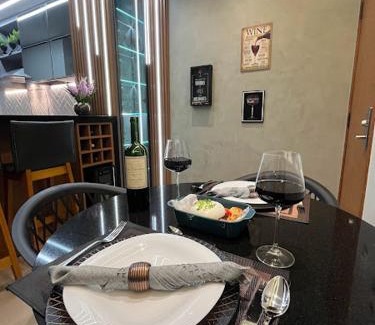Centro Apartamento | FLAT LUXO PREMIUM - Londrina Flat Hotel - 43m² #garagemgrátis