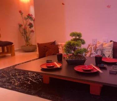 Mangabeira Apartamento | Flat YinYang - Temática Japonesa e Conforto Climatizado