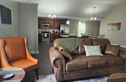 Sevierville Cabaña | Flexible Cancellation Smokies and Smores Riverside Firepit pet friendly.