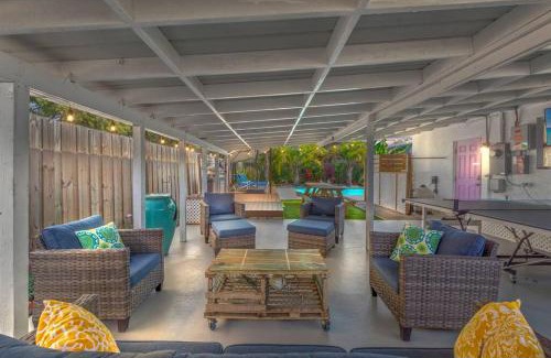 Upper Grand Lagoon Casa | Flirty Flamingo with Private Heated Pool, Game Room, and AMAZING Covered Outdoor Living