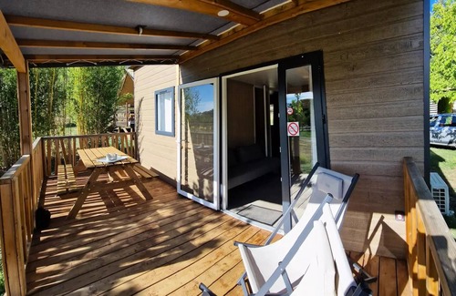 Esparron-de-Verdon Chalet De Esquí | Flower Camping La Beaume **** - Premium chalet 28m2 2 bedrooms / semi-covered terrace / TV / air conditioning 5 people