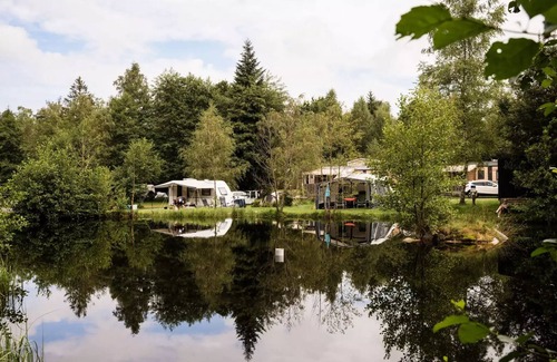 Granges-Aumontzey Casa | Flower Camping LA STENIOLE **** - Mobile home Great Comfort pond view - 2 bedrooms 4 people