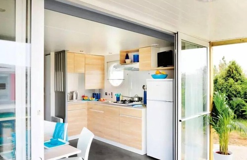 Montgeard Casa | Flower Camping Du Lac De Thésauque *** - Mobile home Comfort 33m2 2 bedrooms + Air conditioning + TV + LV + covered terrace 4 people