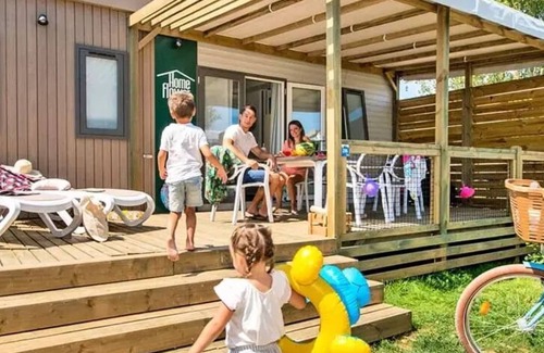 Hauterives Casa | Flower Camping Le Château *** - Homeflower Premium 35m2 3 bedrooms + TV + dishwasher + air conditioning + terrace XL semi-covered 6 people