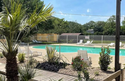Millau Casa | Flower Camping Saint Lambert *** - NEW / Mobile home Comfort 26m2 2 bedrooms - Semi-covered terrace + TV 4 persons