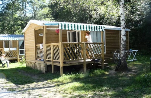 Saint-Theoffrey Casa | Flower Camping Ser Sirant *** - Mobile Home Comfort Riviera 32m2 - 3 bedrooms + semi-covered terrace 15m2 + TV 6 persons
