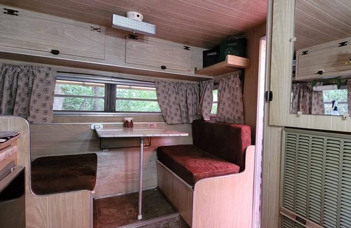 Hartford Casa | Foraging Orange vintage 60's camper near Rafting