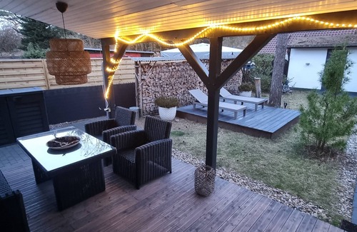 Borkheide Casa | Forest bungalow "auszeit" 2-3 pers. Wifi fireplace sauna