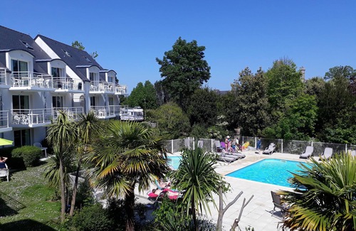 Fouesnant Apartamento | Fouesnant, apartamento con vistas a la piscina a 200 m de la playa de Beg Meil