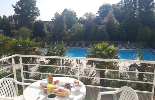 Fouesnant Apartamento | Fouesnant, apartamento con vistas a la piscina a 200 m de la playa de Beg Meil