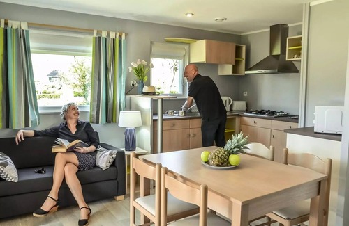 Villedieu-les-Poeles Casa | Mobiler Wohnkomfort 34 m2 (3ch-6/7 pers) + Terrasse 6 bis 7 Personen - 6 Pers. im Preis inbegriffen