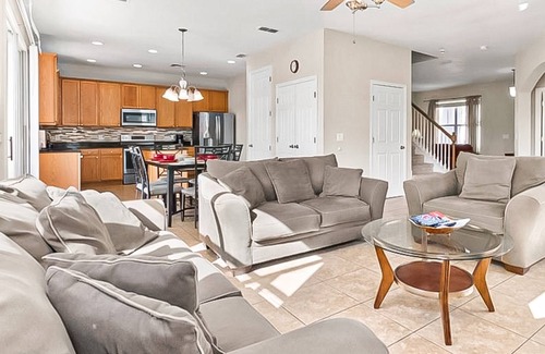 Trafalgar Village Casa | Freshly updated resort home with private pool, grill, soaking tubs, & smart TVs