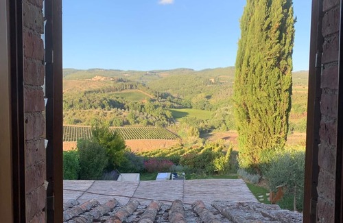 Castellina in Chianti Casa | Casa de campo totalmente renovada de Chianti, a 10 minutos de Siena; vistas impresionantes