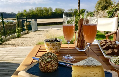 Varades Cabaña | Gîte 3 Ears "A Brin de Loire" 5 personas, vista a la terraza Loire