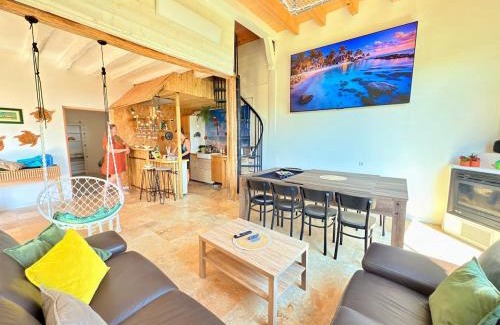 Les Roches-l'Eveque Casa | Gîte familial Détente entre Loir et coteau, spa-sauna, acc pmr