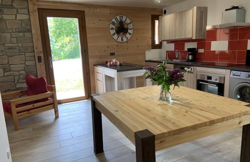 Saint-Jean-Saint-Nicolas Cabaña | Gîte Costillon-Gîte-Baño en la habitacion-Confortable-Vista a la Montana