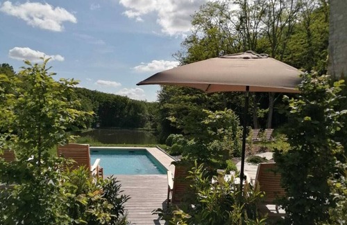 Chalais Cabaña | casa con encanto "Anglin" en el campo de Ris fuego 160 hectáreas Spa Sauna