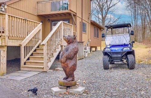 Locust Lake Village Cabaña | Golf Cart & Game Room: 'bear Den' Pocono Lake Home