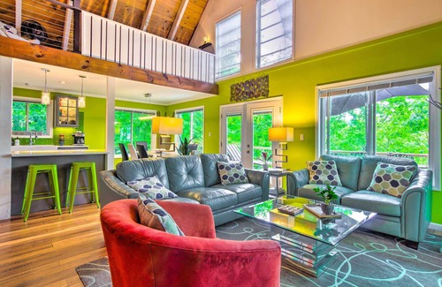 Lake Lure Cabina | Game Room & Mountain Views: Lake Lure Retreat!
