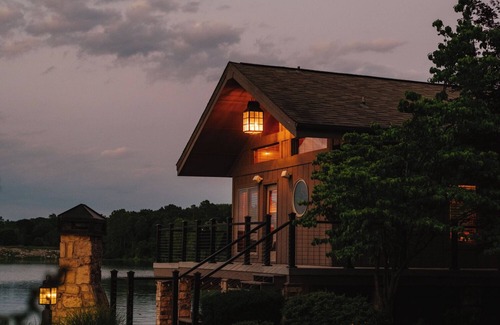 Bella Vista Casa | Gated lakefront retreat right on the lake, hot tub, kayak, pool table, luxury,