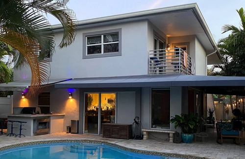 South Middle River Casa | Casa de piscina privada para hombres gay, cerca de Wilton Manors.