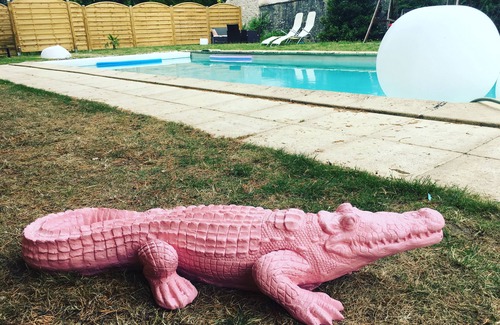 Vetheuil Casa | Villa glamorosa y elegante con piscina privada en el área de París