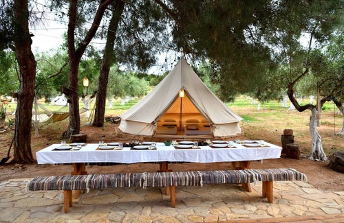 Marathopoli Cabaña | Glamping at a Lovely Tent in Skiaxtro- Marathopoli