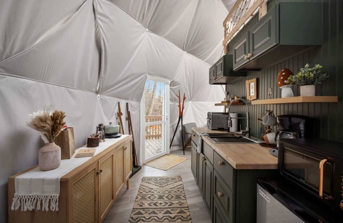 Wardensville Apartamento | Glamping Dome w/Hot Tub, Fire Pit & River Access