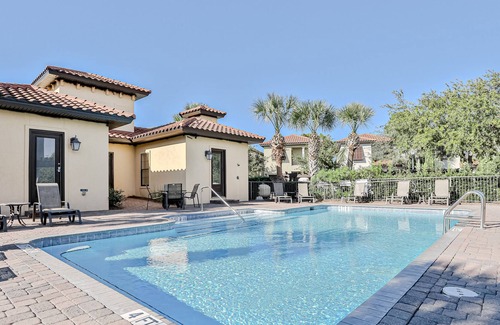 Villa Lago Casa | Golf course-front home with sunset views & golf cart - walk to Baytowne Wharf