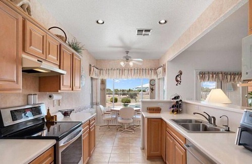Superstition Springs Casa | Golf Course Single Level Home with Amazing Sunset Views