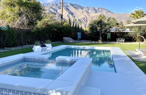 Sunrise Vista Chino Casa | Gorgeous Remodeled Home! 30-Ft Pool, 8-Person Spa, Free WIFI & Mountain Views