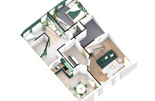 Wilhelmsfehn Apartamento | Grünblick Oase No1 Ferienwohnung Wiesmoor