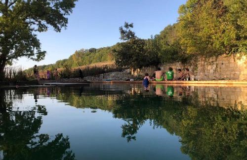 L'Isle-Bouzon Casa | Grand Gîte Les Cabanes de Fallot pour 19 personnes - piscine naturelle