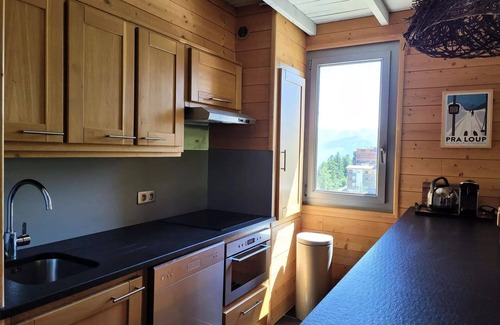 Pra Loup Apartamento | Grand Standing, 2-Zimmer-Wohnung komplett renoviert, Südbalkon auf Pisten, Betten bei Ankunft gemacht, in Pra Loup