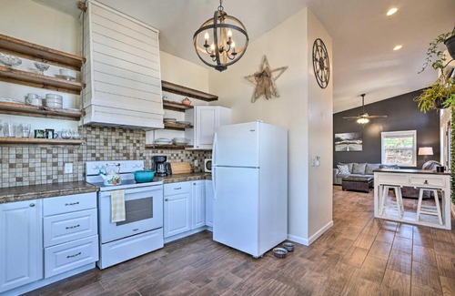 Oak Grove Casa | Gray Home with View of Boone Lake and Fire Pit!