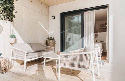 Graz Apartamento | Graziös Luxusapartments mit Dachterrasse oder Garten, kostenlose Parkplätze, E-Tankstelle