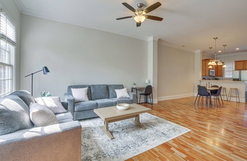 Downtown Greensboro Casa | Greensboro Townhome w/ Fire Pit < 1 Mi to Downtown