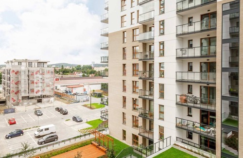 Zaspa Apartamento | Apartment Grudziądzka 12/46 | Smart TV, gimnasio, balcón, garaje.