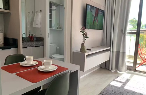 Mossungue Apartamento | Gym, laundry, hot/cold air, Smart TV