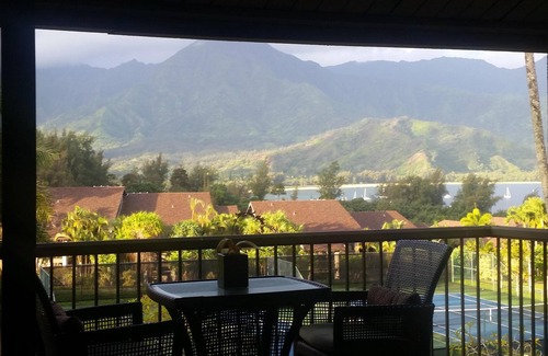 Princeville Apartamento | Hanalei Bay "RESORT" 2311 Studio *** Vistas espectaculares de $ 1M ***, ¡BBQ diario al aire libre!