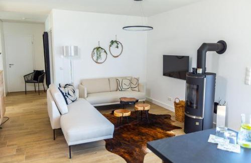 Schwerin Apartamento | Hangar 19 Luxusbungalow am See mit Kamin 3