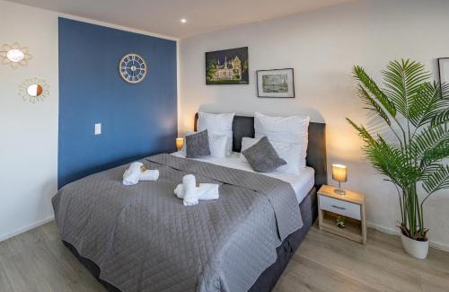 Wolfsburg Apartamento | HANNIBAL - Design Studio-Apartment Jasmin 8, Parkplatz, Küche, HighSpeed-WLAN