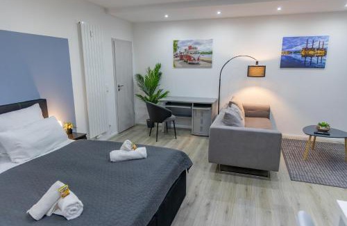 Wolfsburg Apartamento | HANNIBAL - Design Studio-Apartment Jasmin 8, Parkplatz, Küche, HighSpeed-WLAN