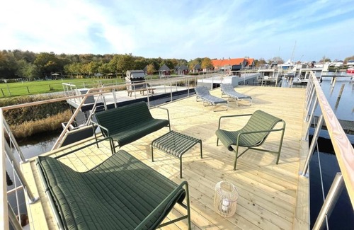 Kragenæs Alquiler De Eote | Hausboot Bruntje für 5pers. mit Großzügiger Dachterrasse in Kragenæs auf Lolland
