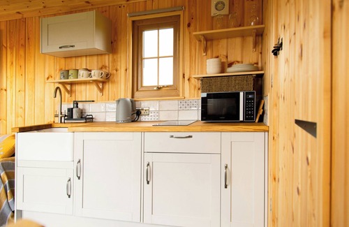 Pentrefelin Cabaña | HEAD FOR THE HILLS GLAMPING - SKYLARK SHEPHERD'S HUT in Llandeilo