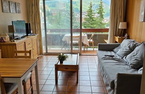 Orcieres-Merlette Apartamento | Heart of resort, large 5-person studio at foot of slopes with panoramic view,